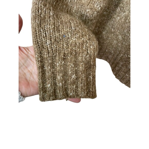 LL Bean Women's  Turtleneck Sweater Brown Size Large Wool Blend Speckled Warm - Picture 5 of 10